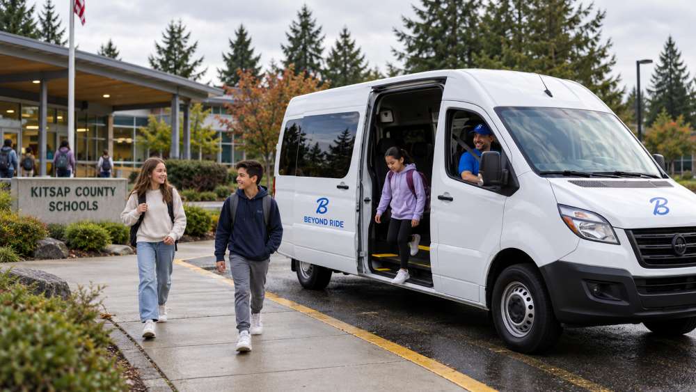 Beyond Ride van at a Kitsap school